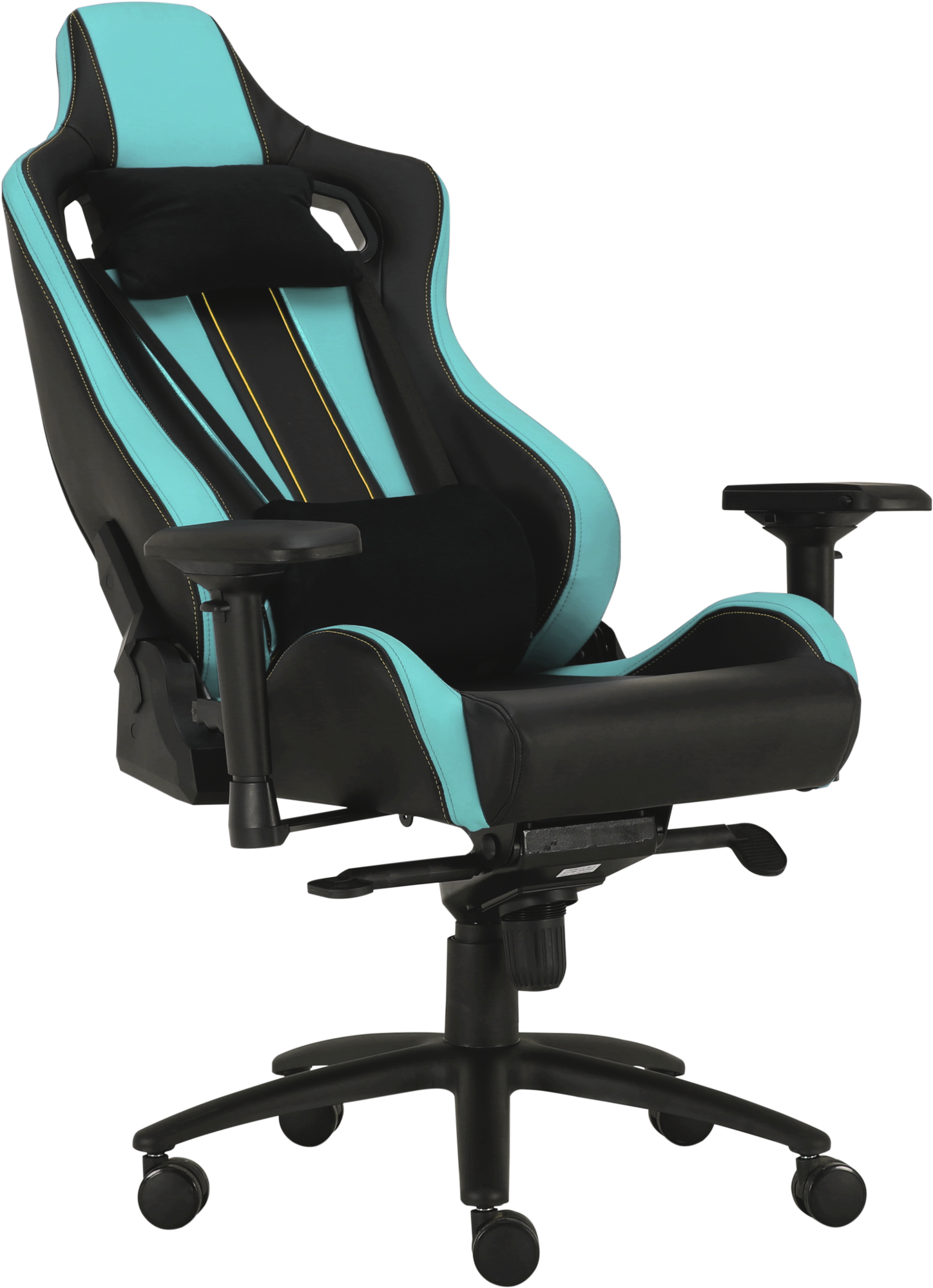 Геймерское кресло GT Racer черное с ментоловым (X-0715 Black/Mint) - фото 4