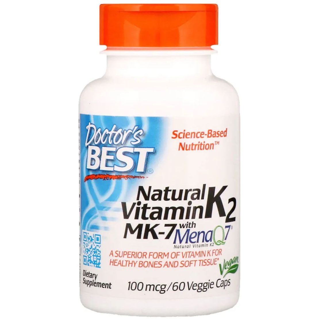 Вітамін К2 Doctor's Best Vitamin K2 as MK-7 100 мкг 60 капсул - фото 1