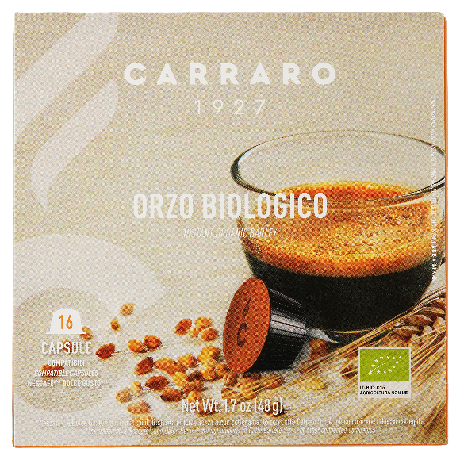 Кава в капсулах Carraro Dolce Gusto Barley Bio, 16 капсул - фото 1