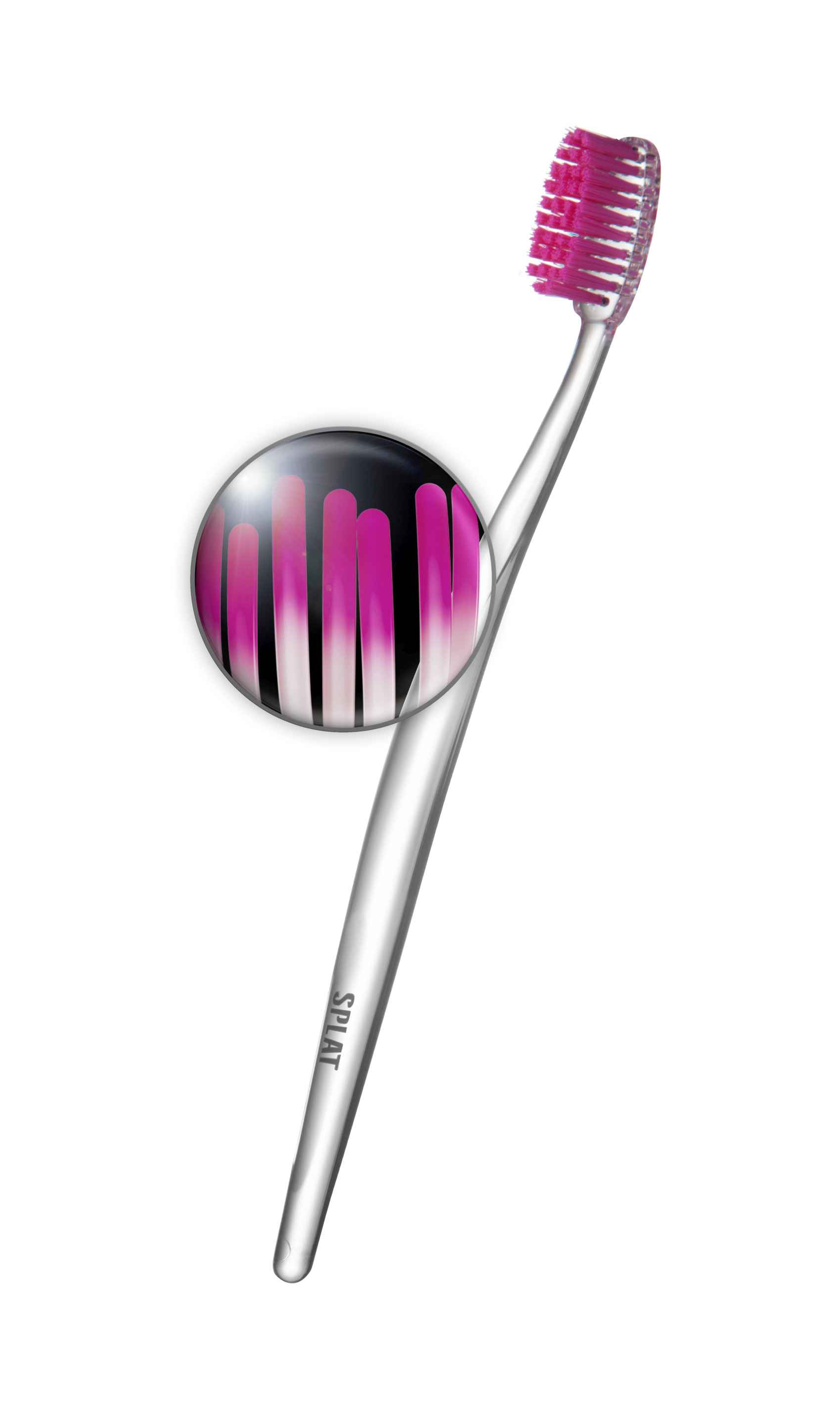 Зубная щетка Splat Professional Whitening Medium, средняя, розовый - фото 4
