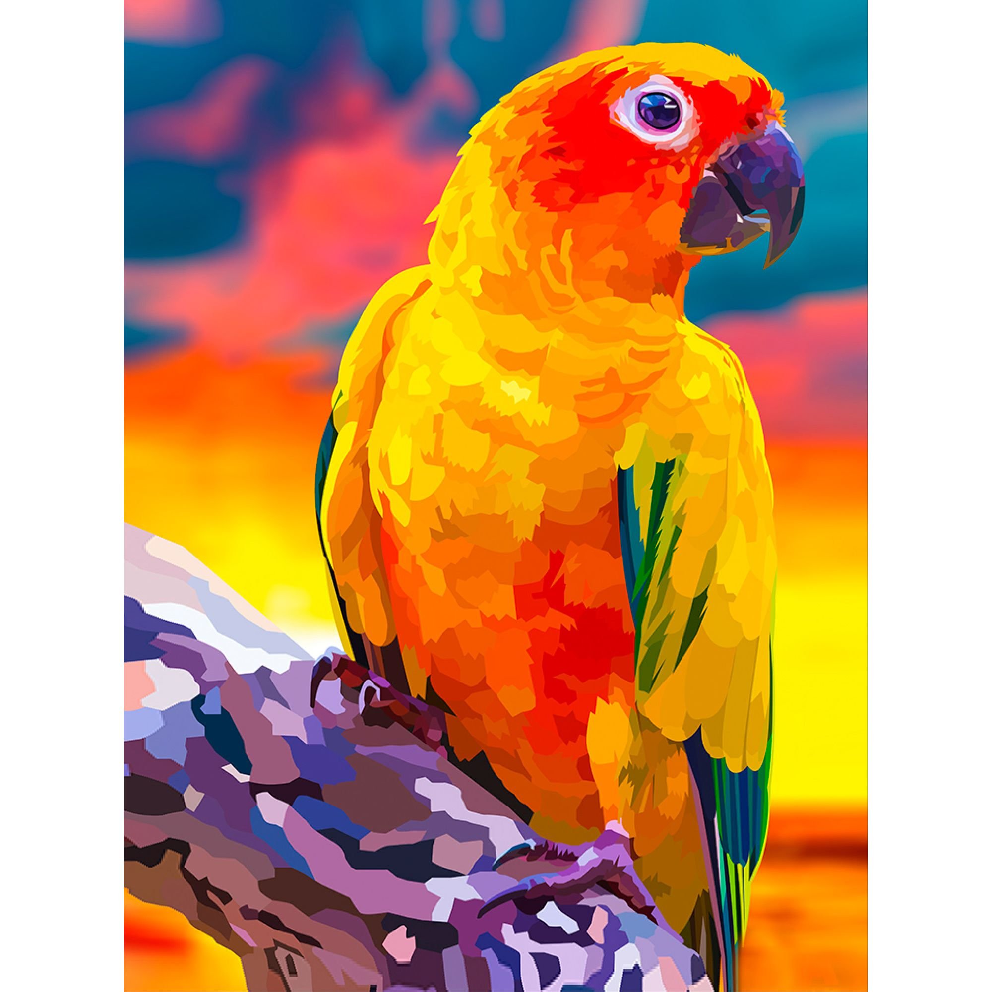 Алмазна мозаїка Santi Яскрава папуга, 30х40 см (954293) - фото 1