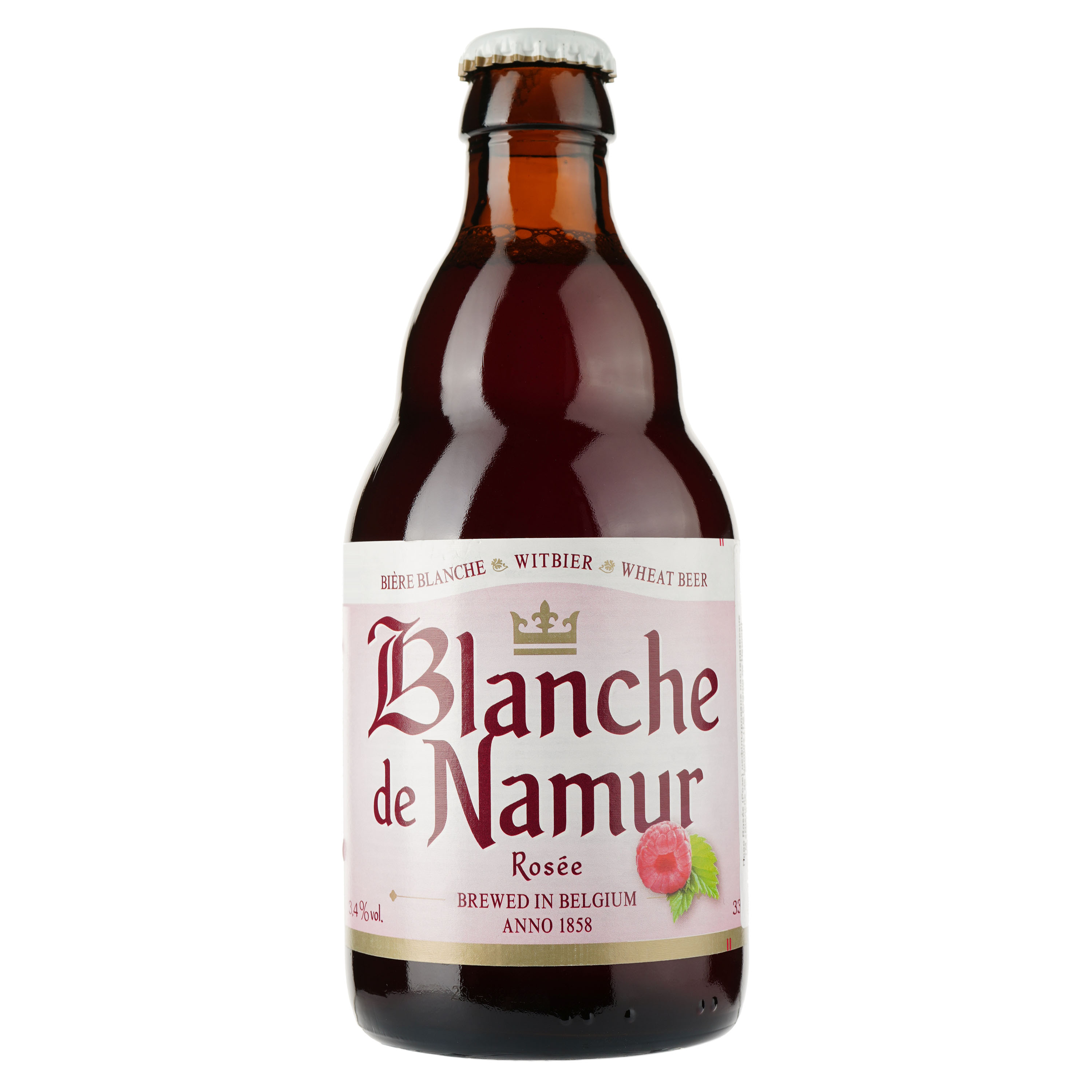 Пиво Blanche De Namur Rosee розовое нефильтрованое, 3,4%, 0,33 л (593930) - фото 1
