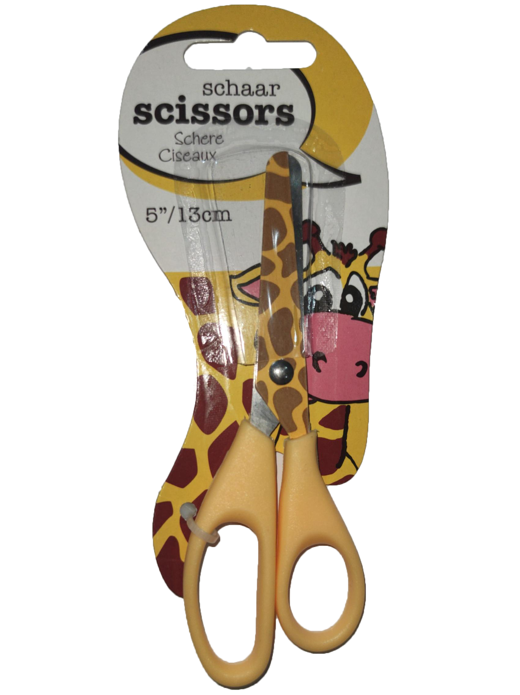 Ножиці канцелярські Offtop Зоопарк Жирафа, жовтий (849942) - фото 1