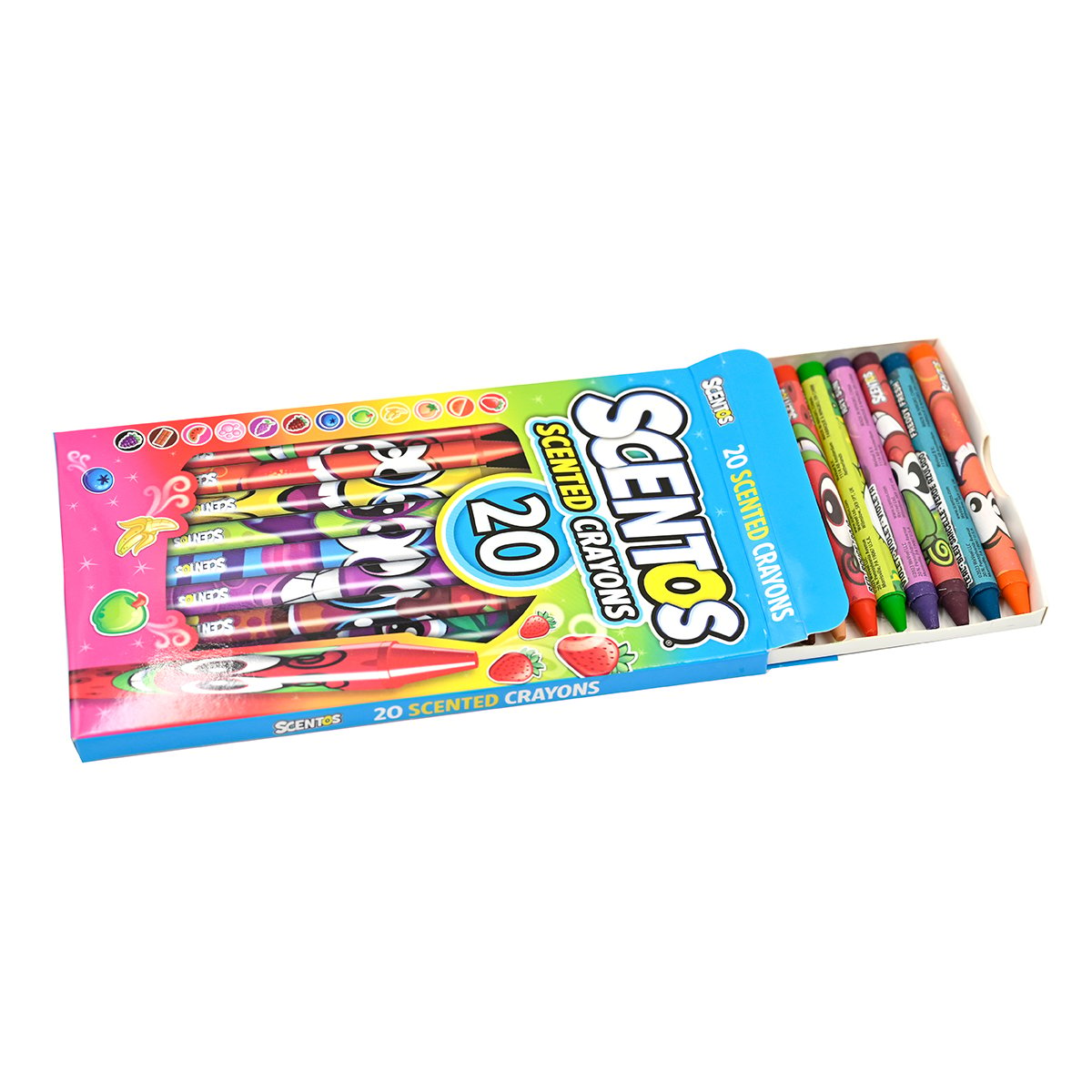 Набір ароматних воскових олівців Scentos Фруктова феєрія 20 кольорів (40277) - фото 2