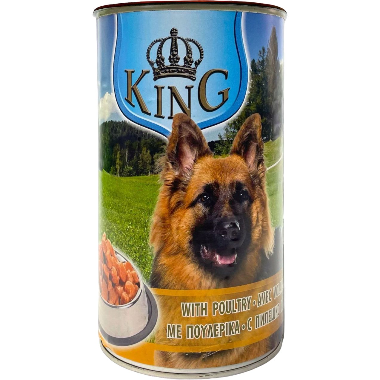 Влажный корм для собак King Dog курица 1.24 кг - фото 1