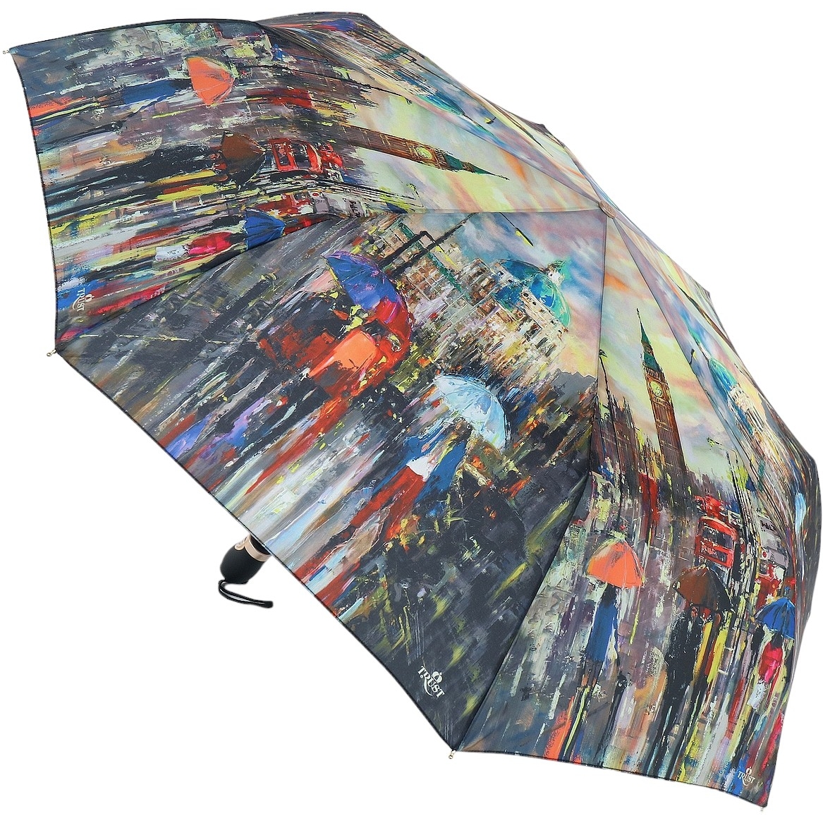 Жіноча складана парасолька повний автомат Trust 102 см різнобарвна - фото 1