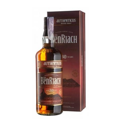 Виски BenRiach 30yo Authenticus Single Malt Scotch Whisky, в подарочной упаковке, 46%, 0,7 л - фото 1
