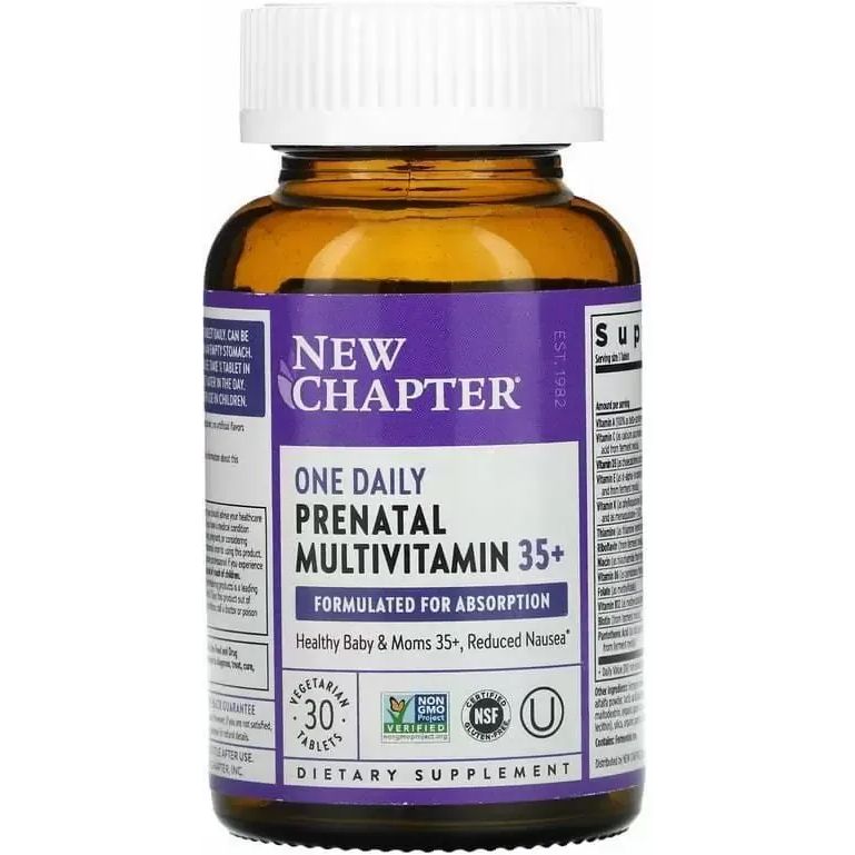 Мультивитамины для беременных New Chapter One Daily Prenatal Multivitamin 35+ 30 таблеток - фото 1