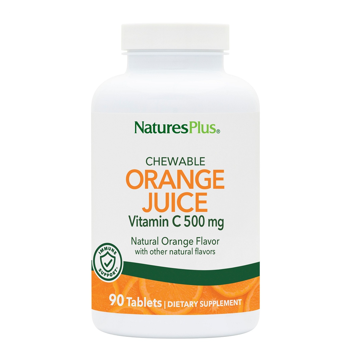 Вітамін С Nature's Plus Orange Juice Vitamin C 500 мг 90 жувальних таблеток - фото 1