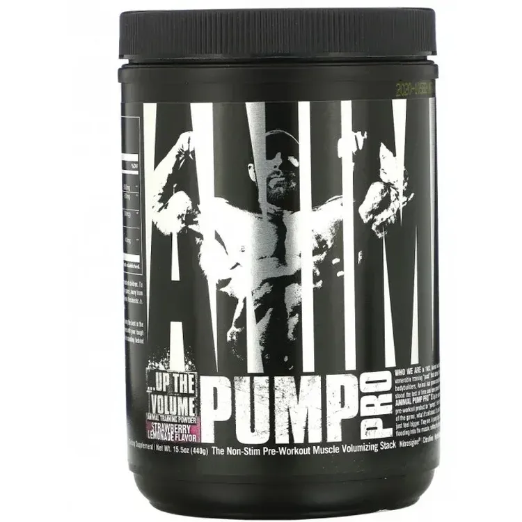 Предтренировочный комплекс Universal Nutrition Animal Pump Powder Pro Клубника 440 г - фото 1