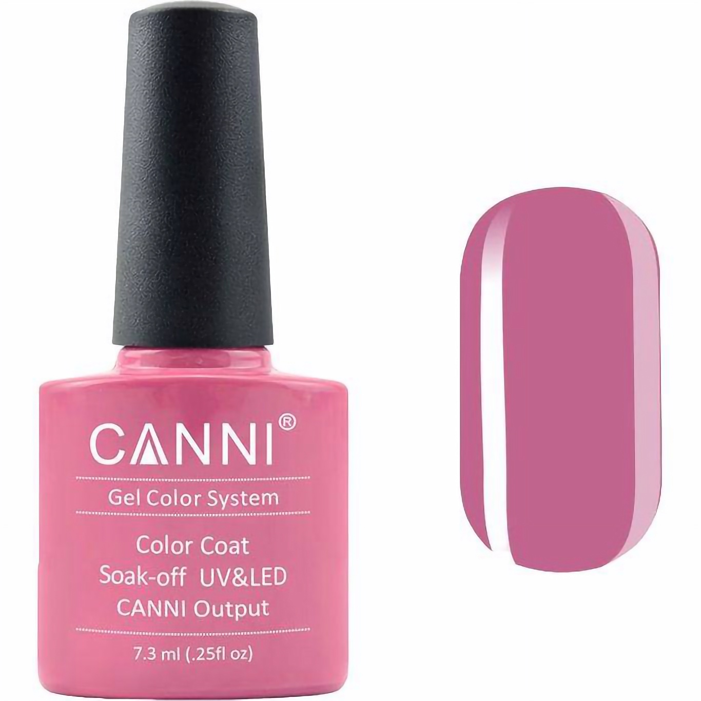 Гель-лак Canni Color Coat Soak-off UV&LED 44 блідий карміновий 7.3 мл - фото 1