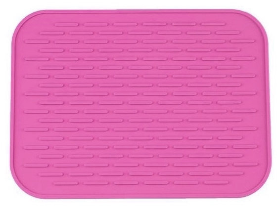 Силіконовий килимок для сушки посуду Supretto, рожевий (4874-0006) - фото 1