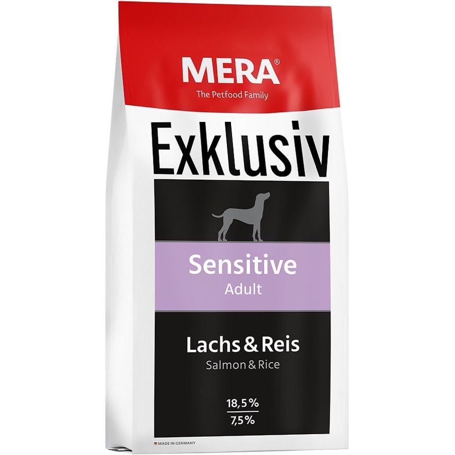Сухой корм для собак с чувствительным пищеварением Mera Exclusiv Getreidefrei Adult Lachs-Reis 15 кг - фото 1