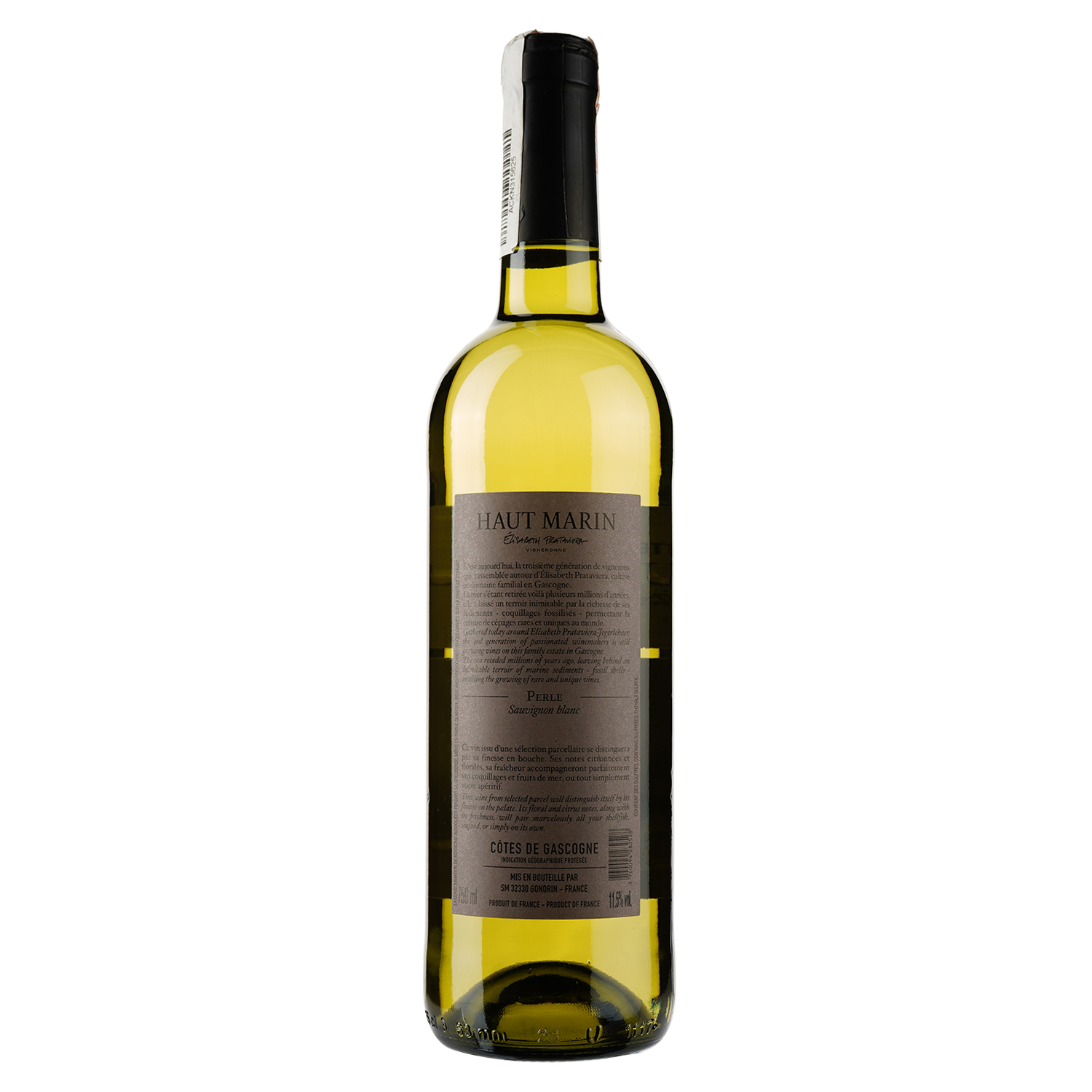 Вино Haut Marin Perle Sauvingnon Blanc, біле, сухе, 11%, 0,75 л - фото 2