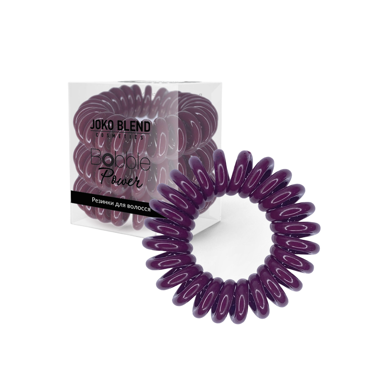 Набор резинок для волос Joko Blend Power Bobble Vine, бордовый, 3 шт. - фото 1