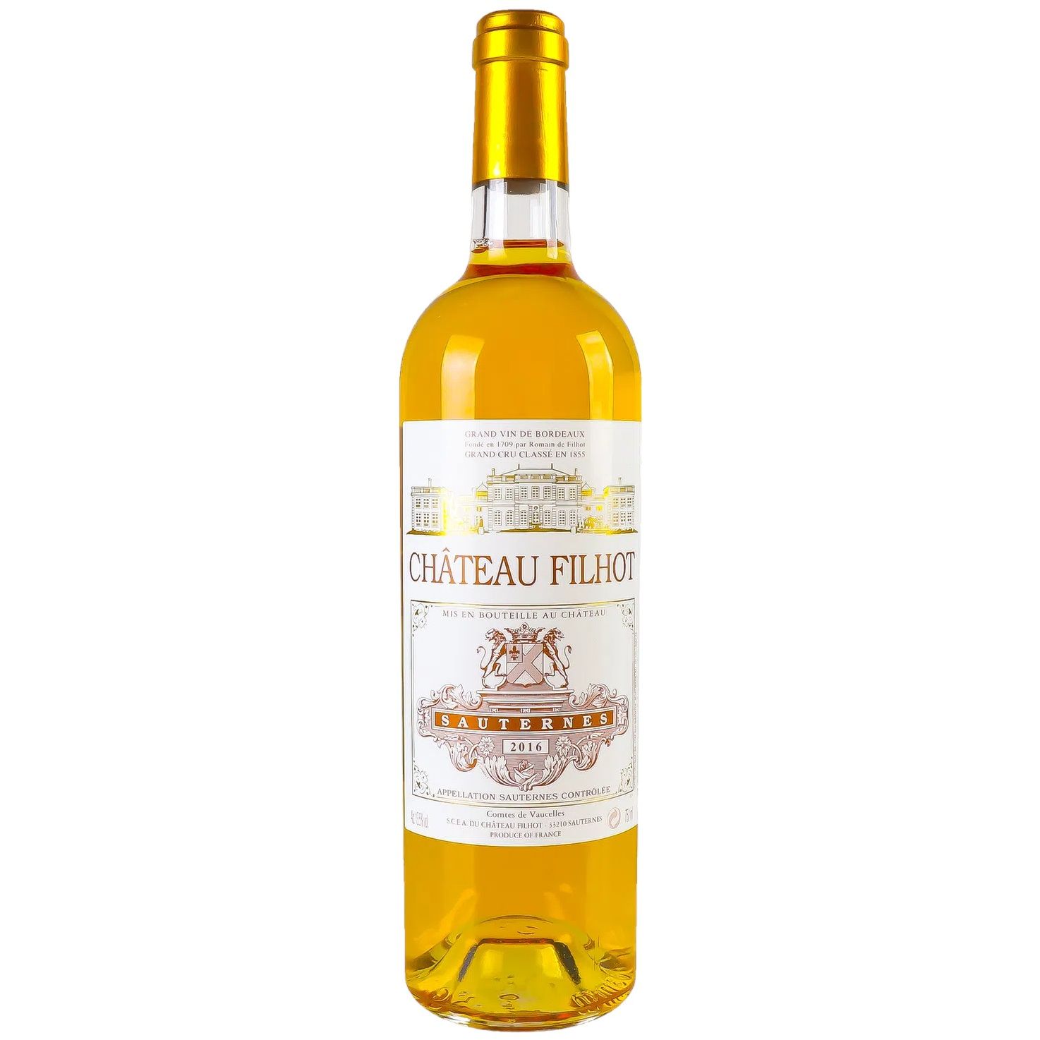 Вино Chateau Filhot Sauternes AOC 2016 біле солодке 0.75 л - фото 1