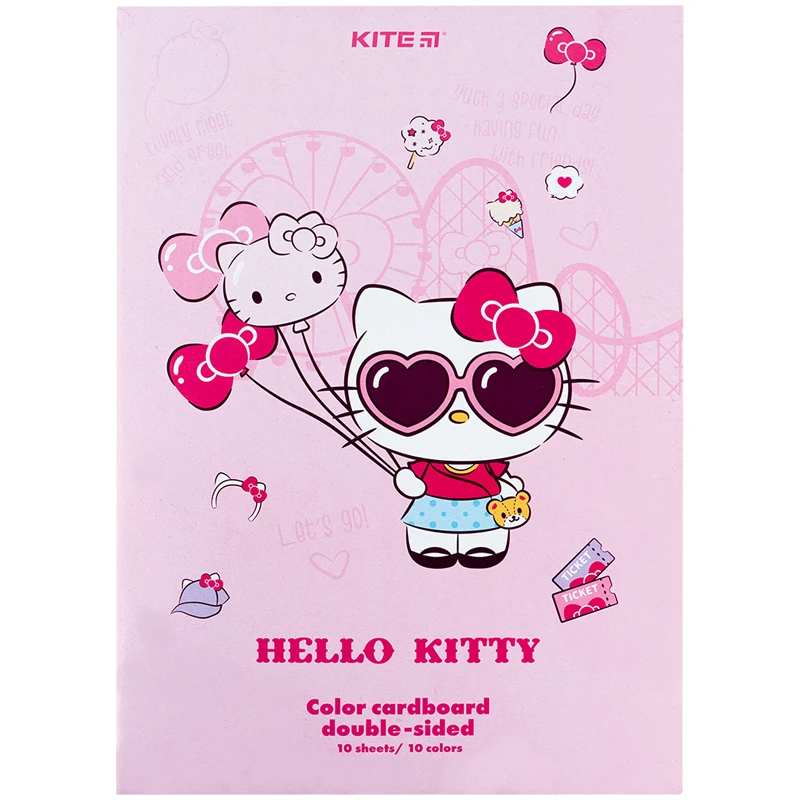 Картон кольоровий Kite Hello Kitty двосторонній А4 10 аркушів (HK24-255) - фото 1