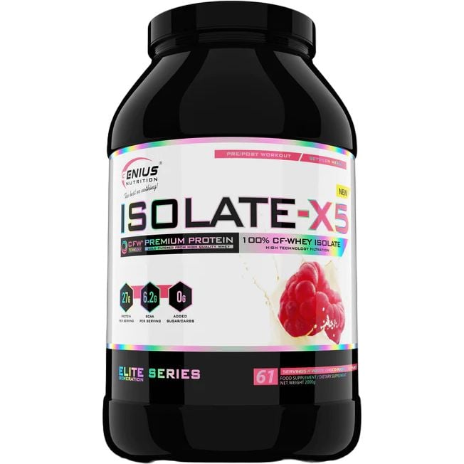 Протеин Genius Nutrition Isolate-X5 Choco Raspberry 2 кг - фото 1