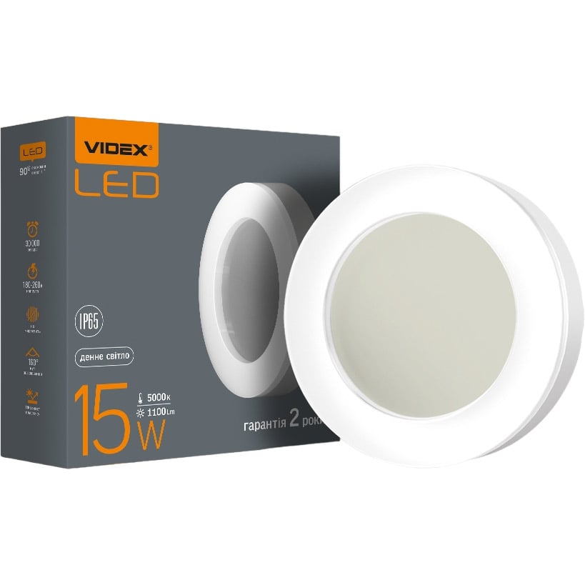 Світильник Videx LED Art IP65 15W 5000K круглий (VL-BHFR-155) - фото 1