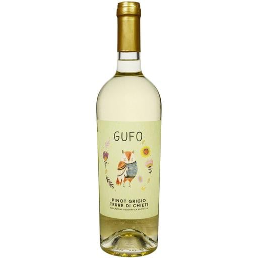 Вино Gufo Pinot Grigio Terre Di Chieti, біле, сухе, 0,75 л - фото 1