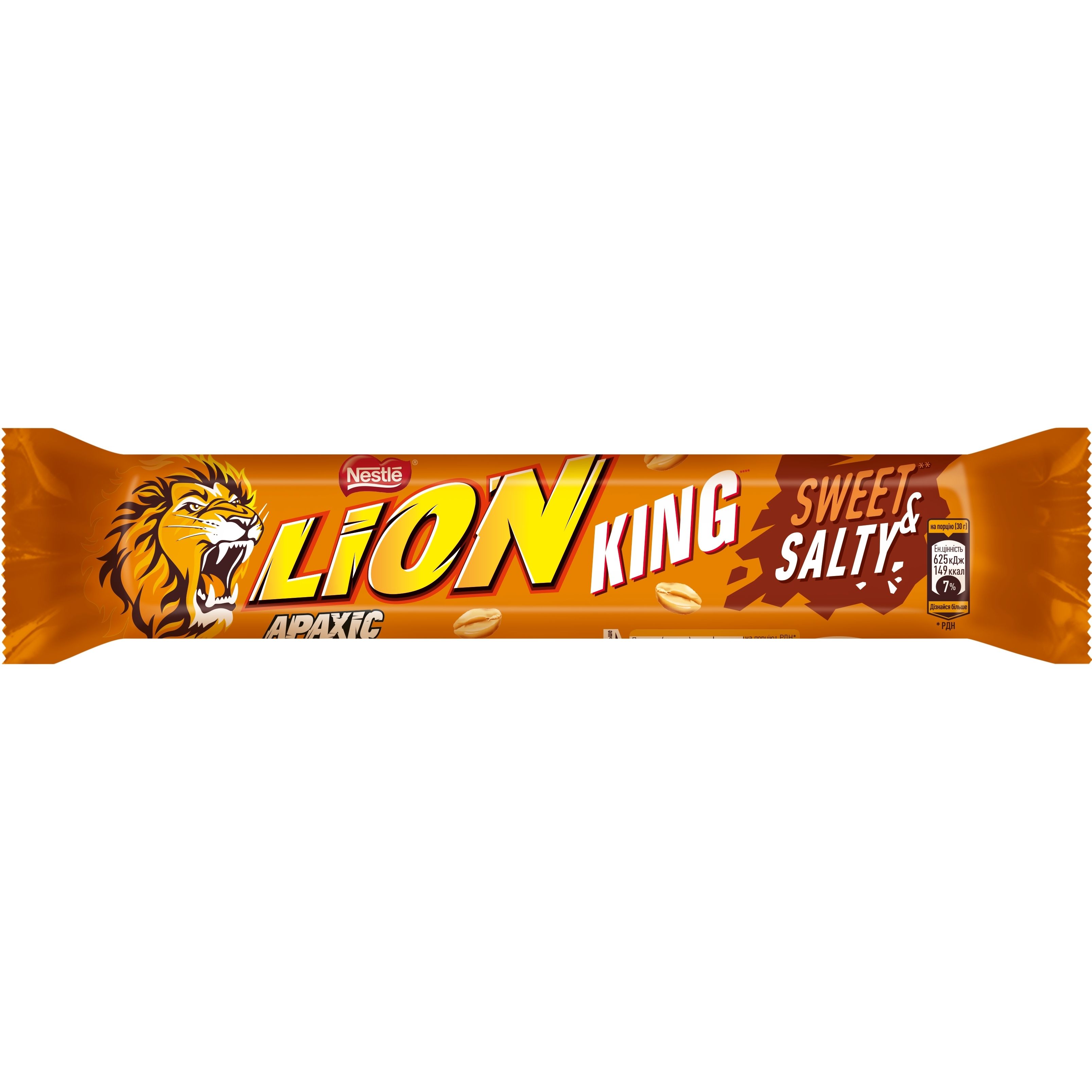 Шоколадный батончик Lion King Sweet & Salty Арахис 60 г - фото 1