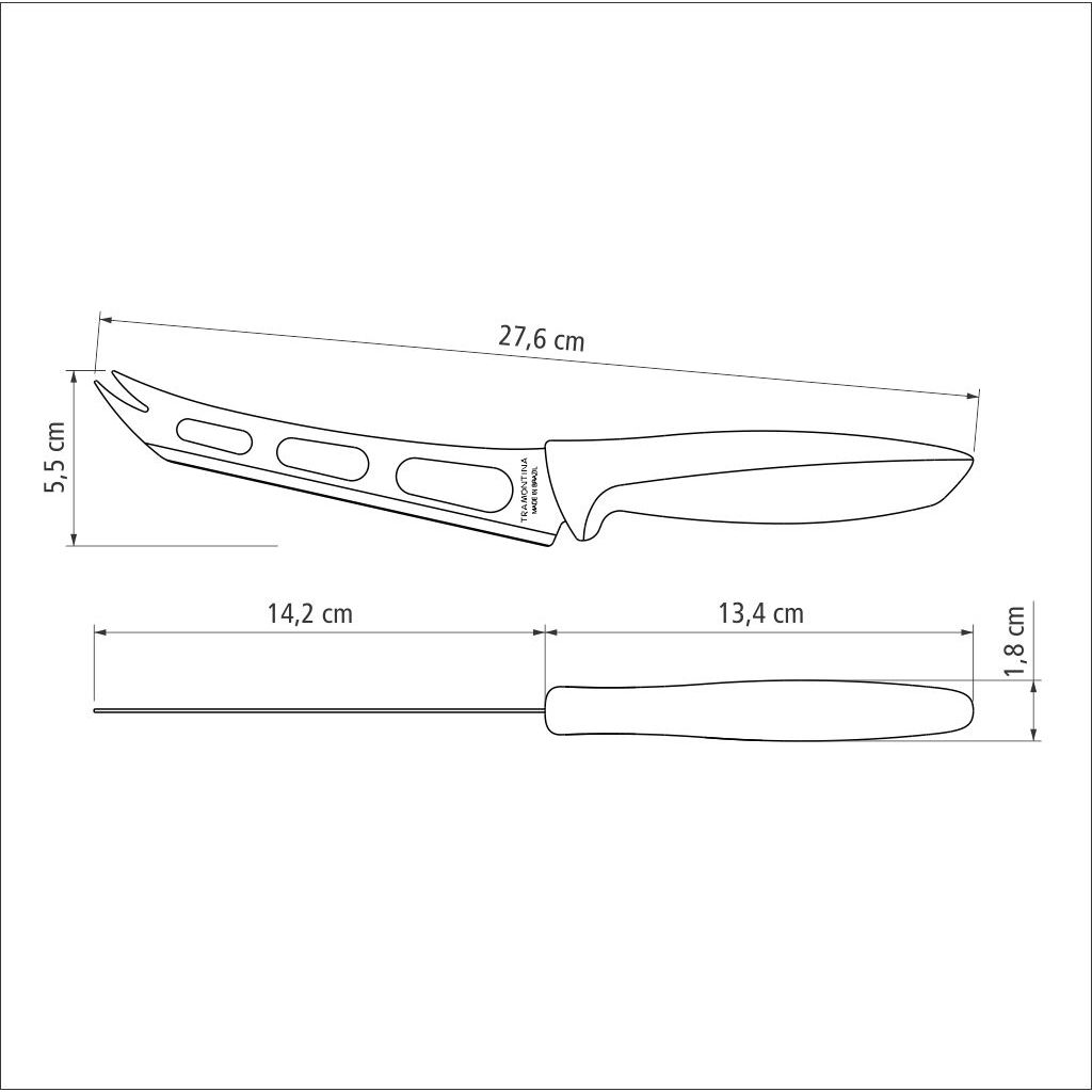 Нож для сыра Tramontina Plenus light grey 152 мм (23429/136) - фото 4