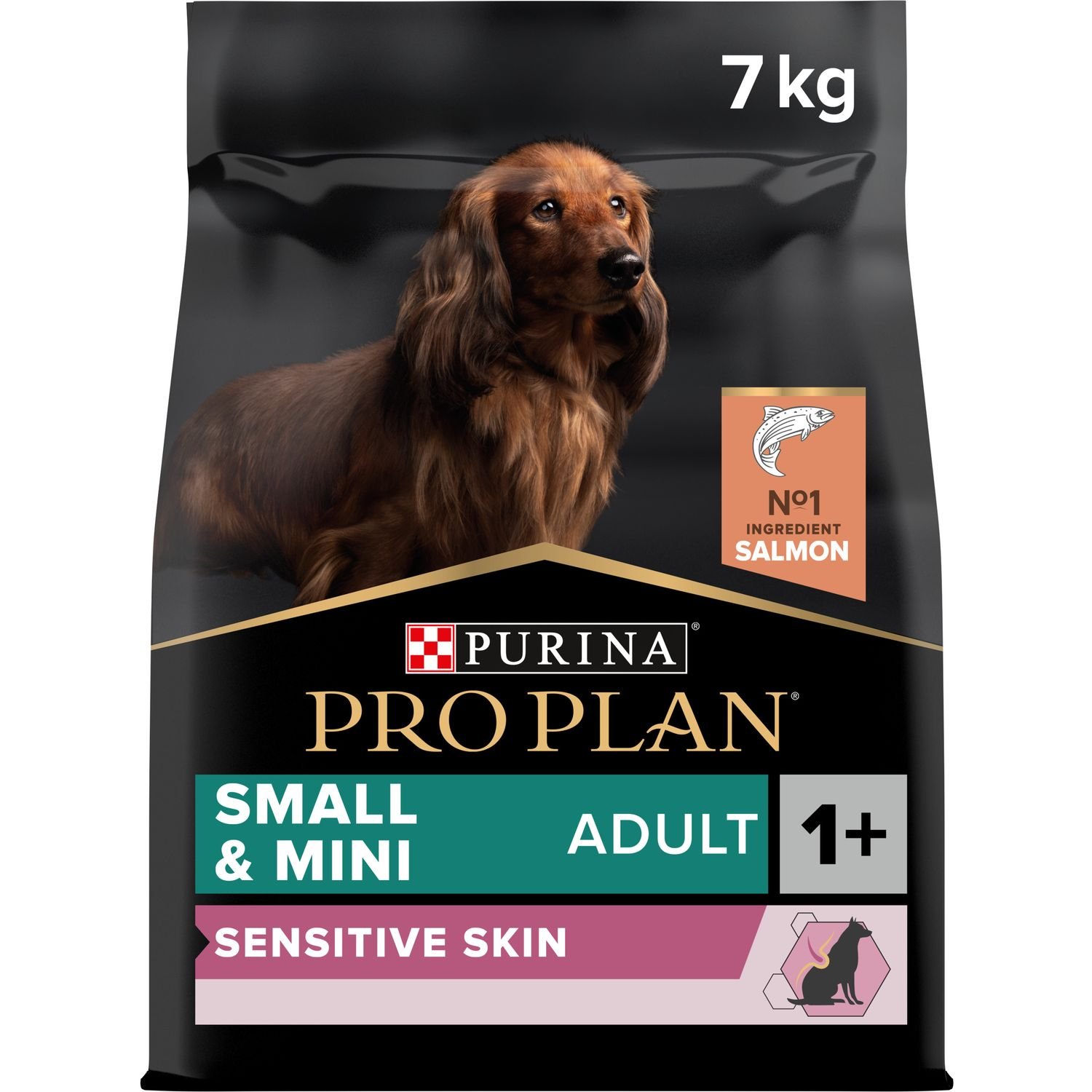 Сухий корм Purina Pro Plan Small & Mini Adult 1+ Sensitive Skin для дорослих собак дрібних порід з чутливою шкірою з лососем 7 кг (12392233) - фото 1