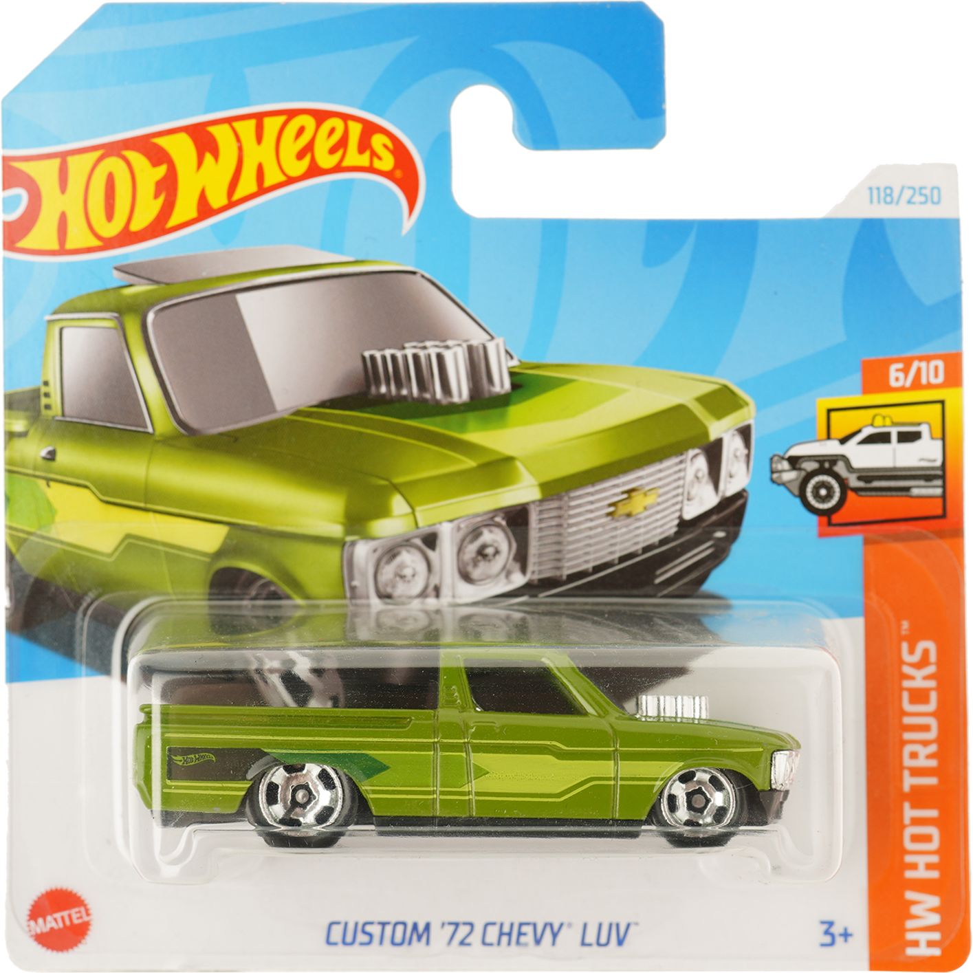Базовая машинка Hot Wheels HW Hot Trucks Custom '72 Chevy Luv зеленая (5785) - фото 1