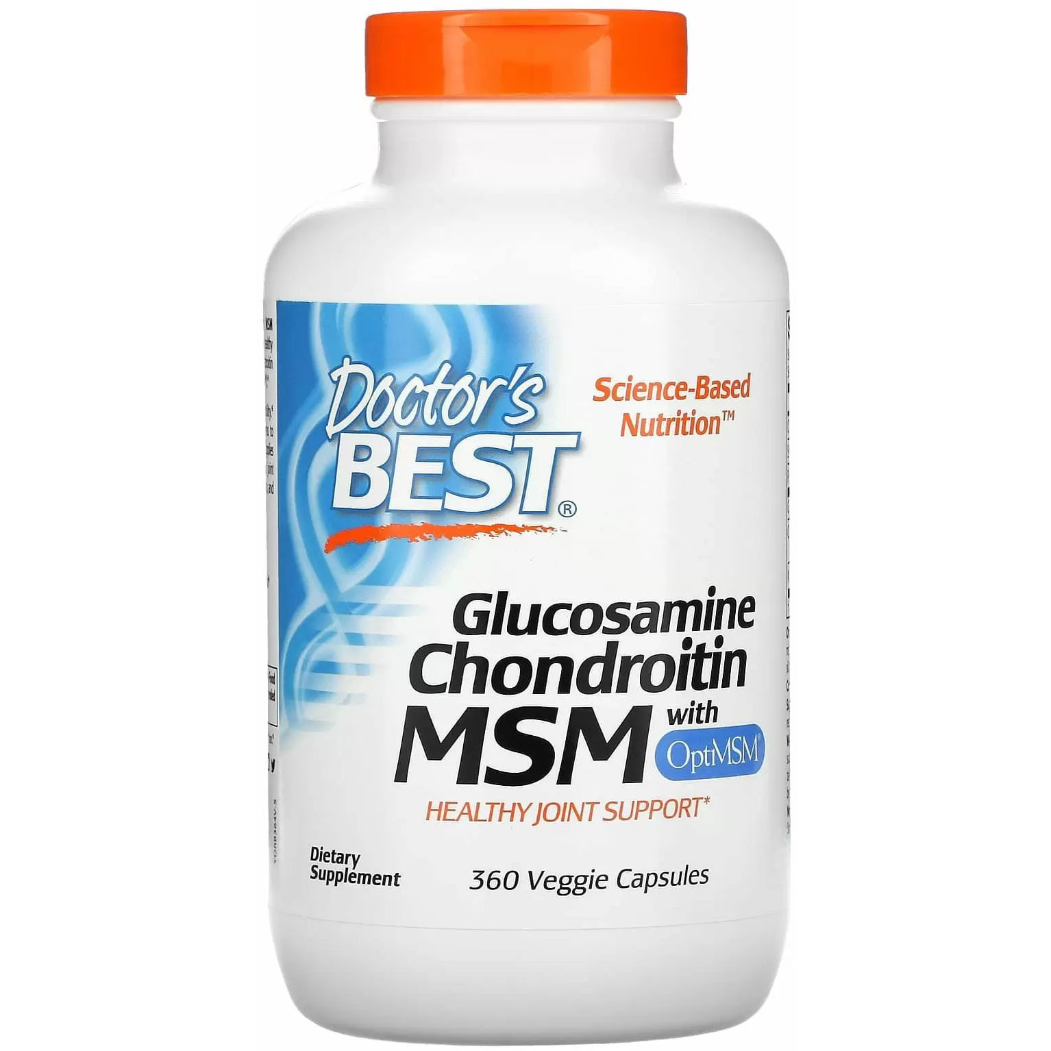 Глюкозамин, хондроитин и МСМ Doctor's Best Glucosamine Chondroitin MSM 360 капсул - фото 1