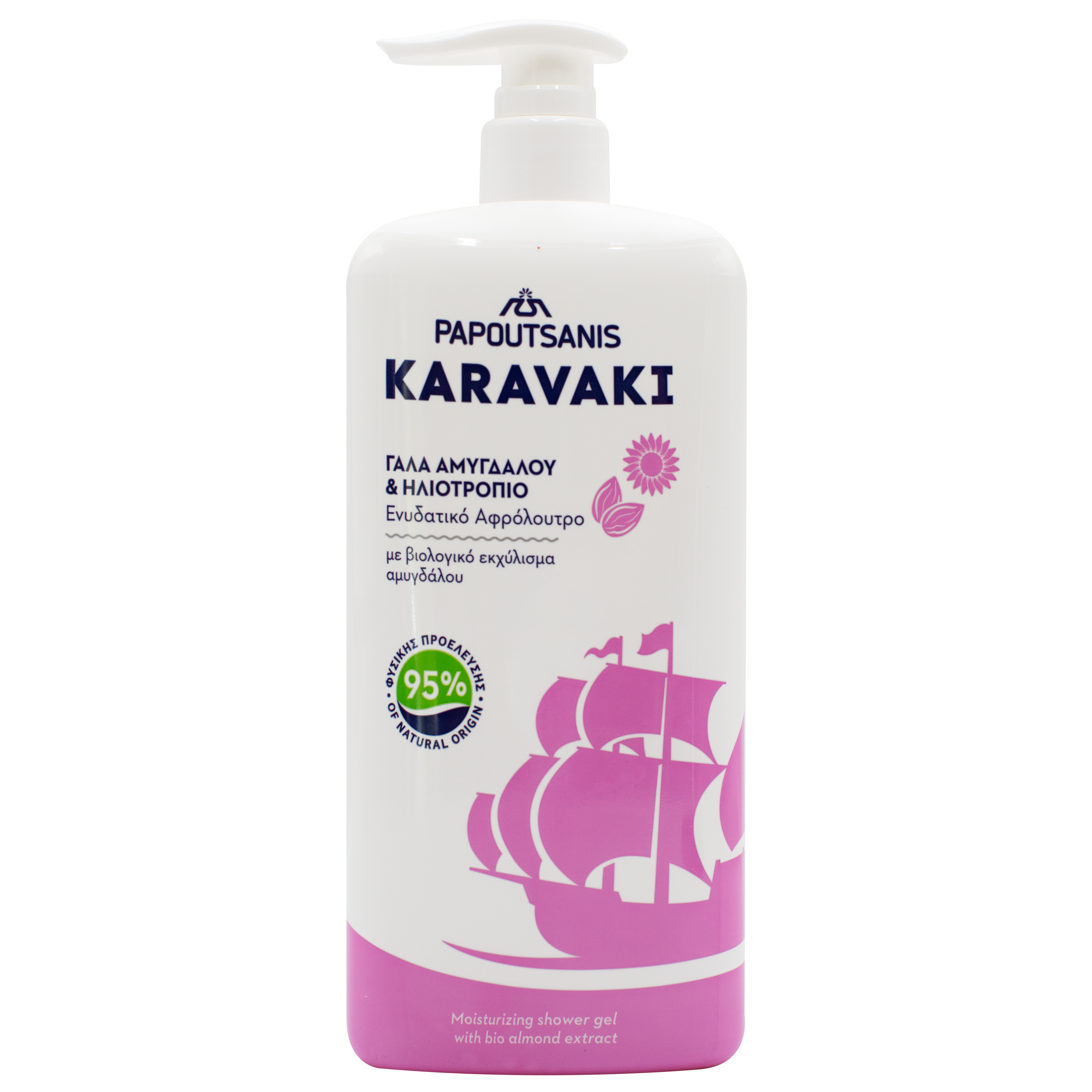 Гель для душу/піна для ванни Karavaki Мигдальне молоко, 750 мл (KSGM750) - фото 1