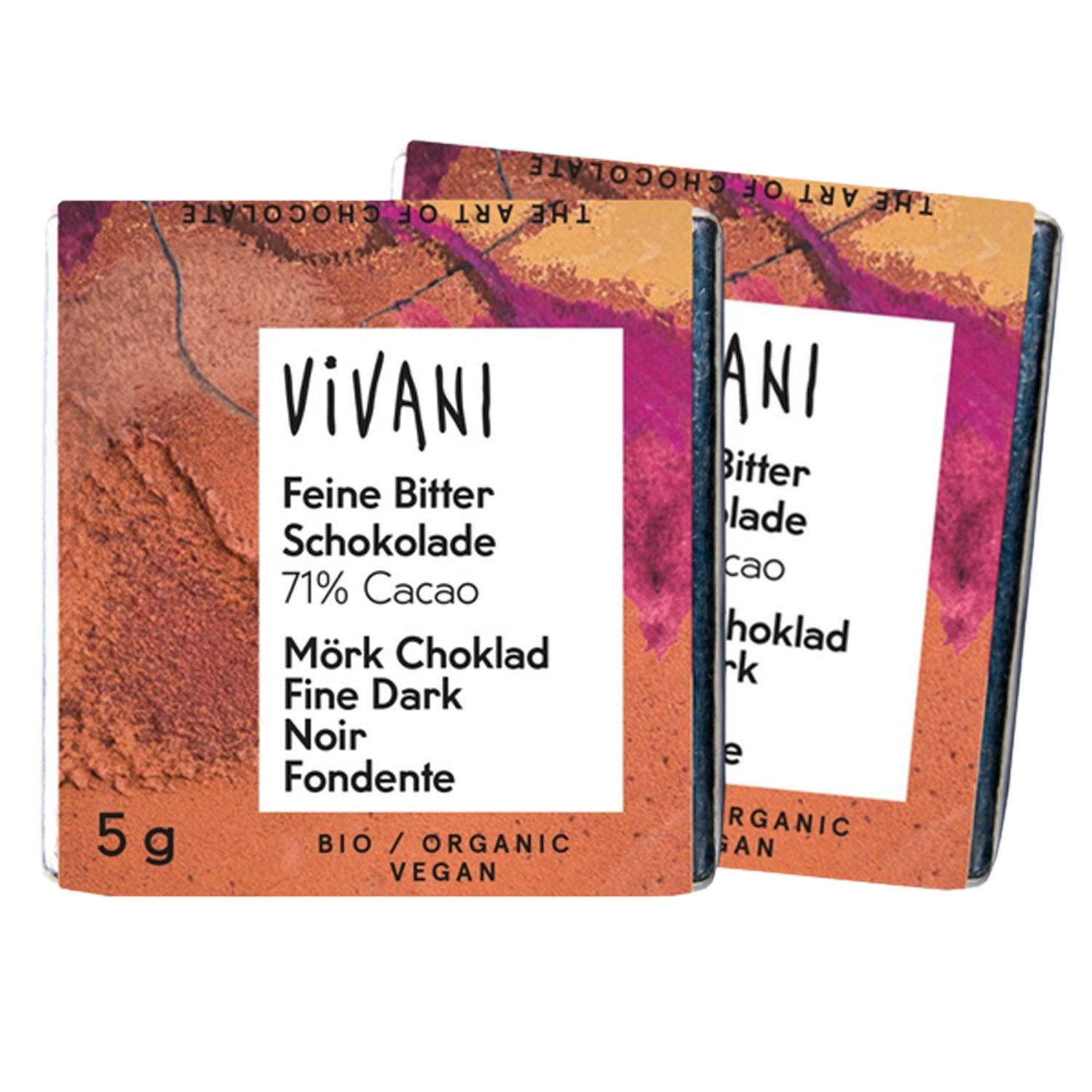Шоколад чорний Vivani Fine Dark Naps 71% органічний 1 кг (200 шт. х 5 г) - фото 1