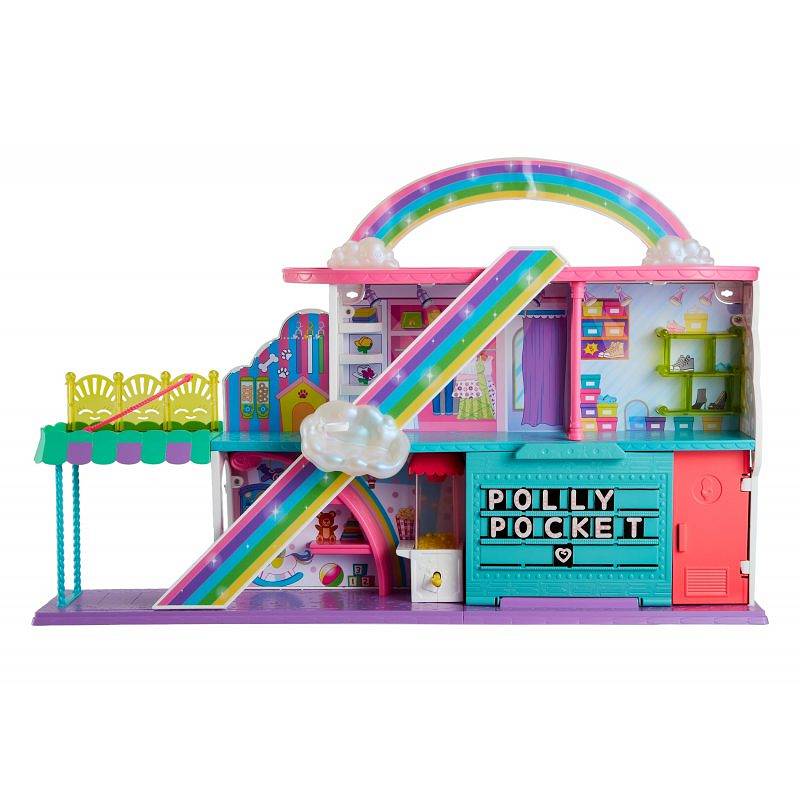 Игровой набор Polly Pocket Sweet Adventures Rainbow Радужный торговый центр (HHX78) - фото 2