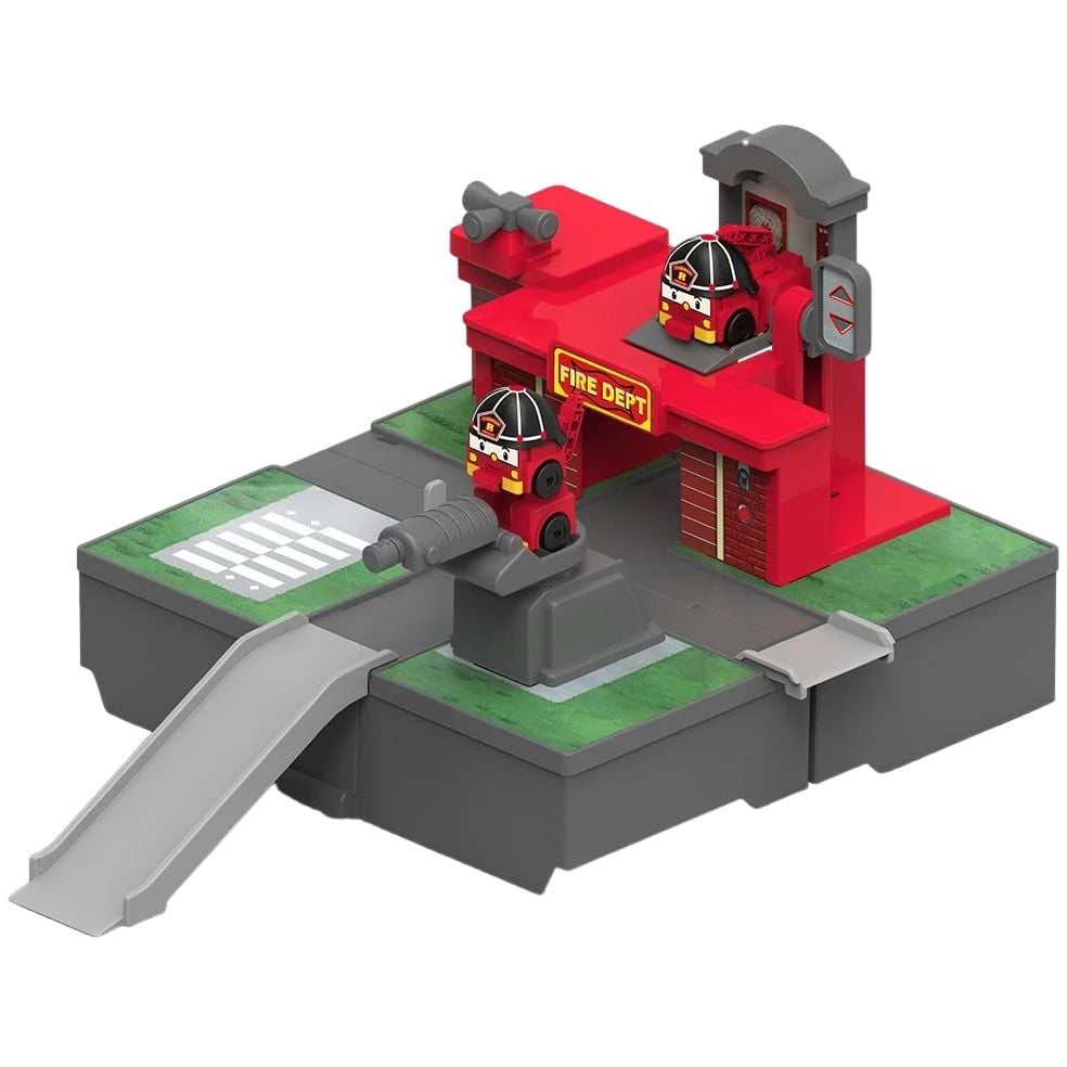 Игровой набор Robocar Poli Гараж и мини трансформер Рой (83364) - фото 1