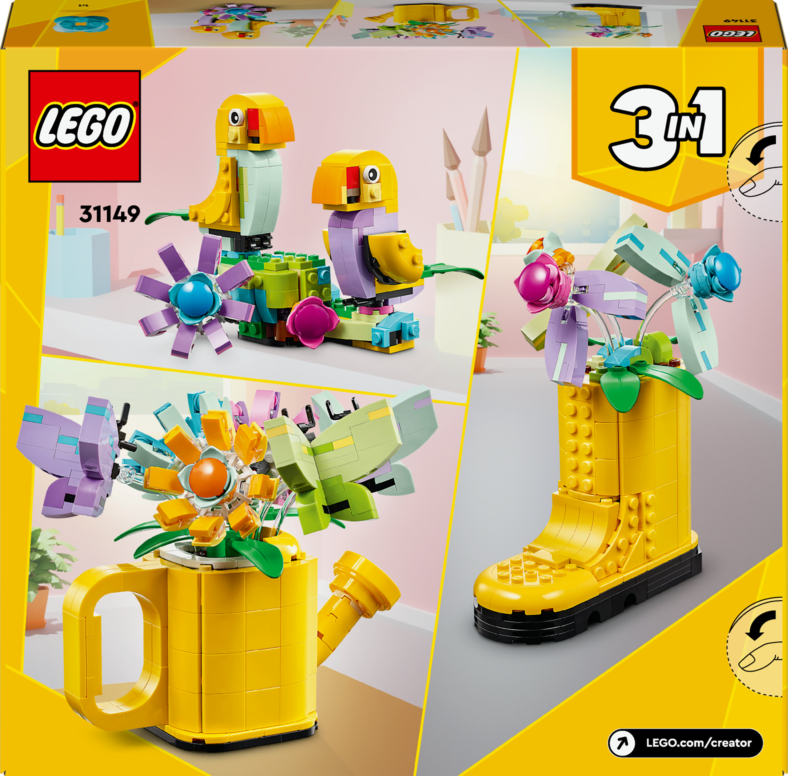 Конструктор LEGO Creator Цветы в лейке 420 детали (31149) - фото 9
