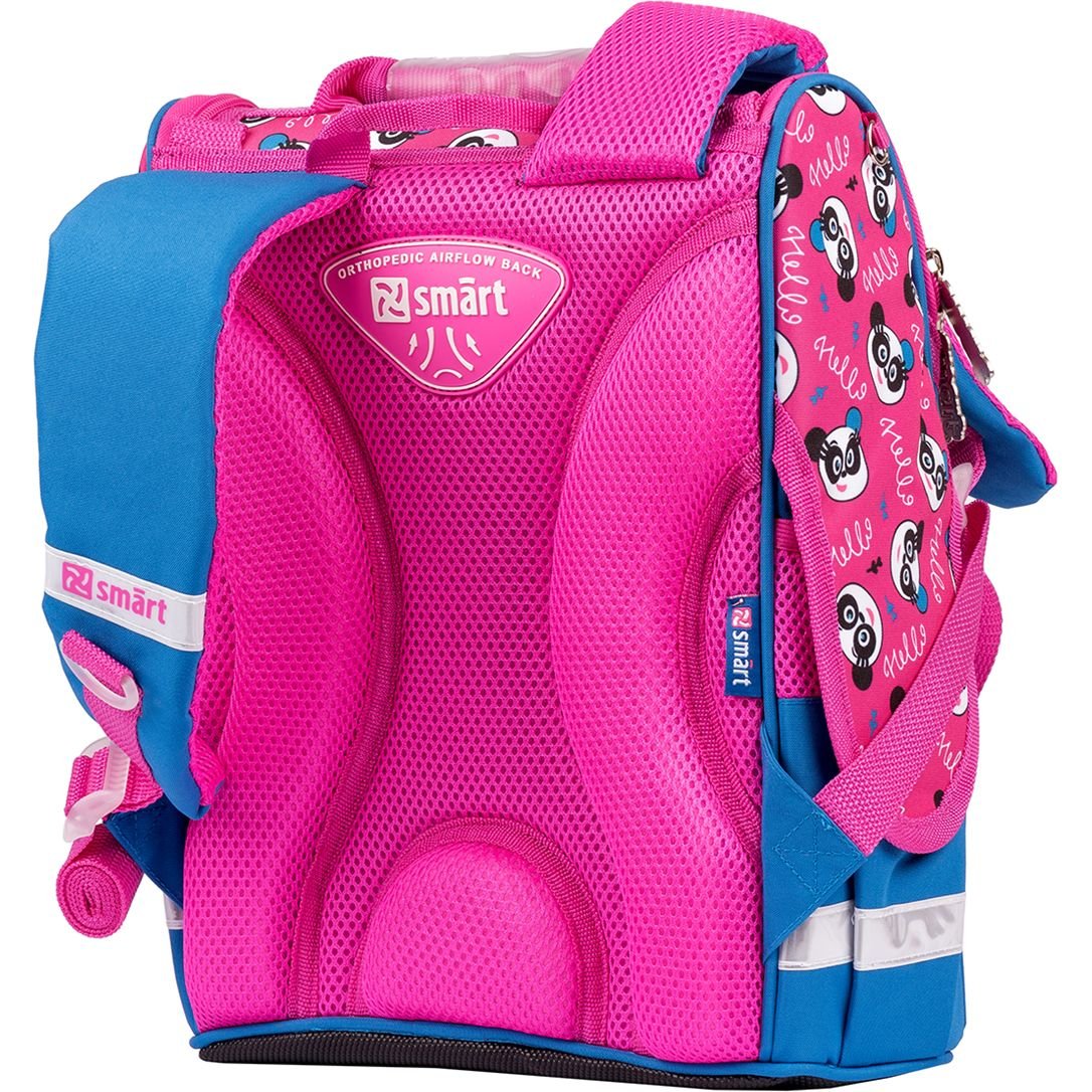 Рюкзак шкільний каркасний Smart PG-11 Hello panda, синій з рожевим (557596) - фото 4
