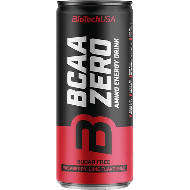 Аминокислота BioTech BCAA ZERO Energy Drink Raspberry-lime 330 мл - фото 1