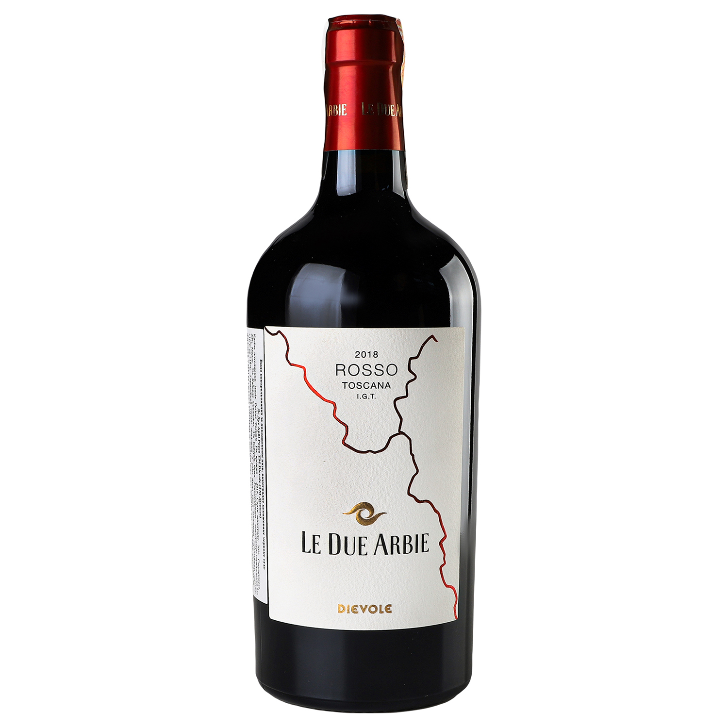 Вино Dievole Le Due Arbie Rosso Toscana, 13,5%, 0,75 л (785548) - фото 1