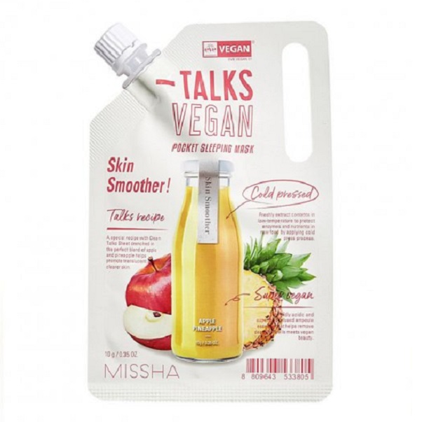 Нічна маска Missha Talk Vegan Squeeze Skin Smoother, 10 г - фото 1