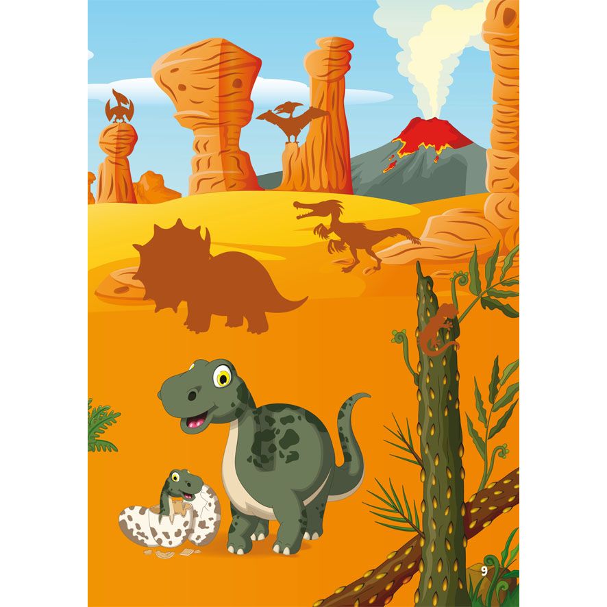 Набір наліпок Кристал Бук Перші розвивальні наліпки Динозаври, 55 шт. - фото 6