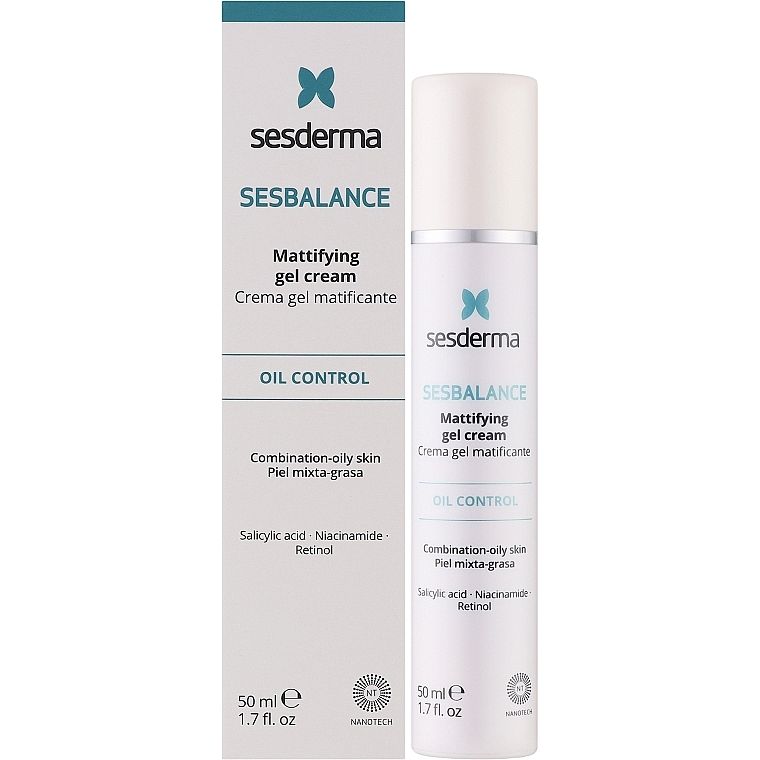 Крем-гель для лица Sesderma Sesbalance для комбинированной и жирной кожи матирующий 50 мл - фото 1