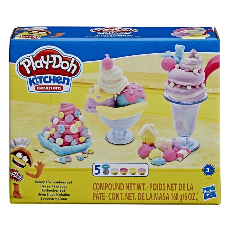 Игровой набор для лепки Hasbro Play-Doh Кухонные принадлежности Scoops’n Sundaes Set (E7275) - фото 1