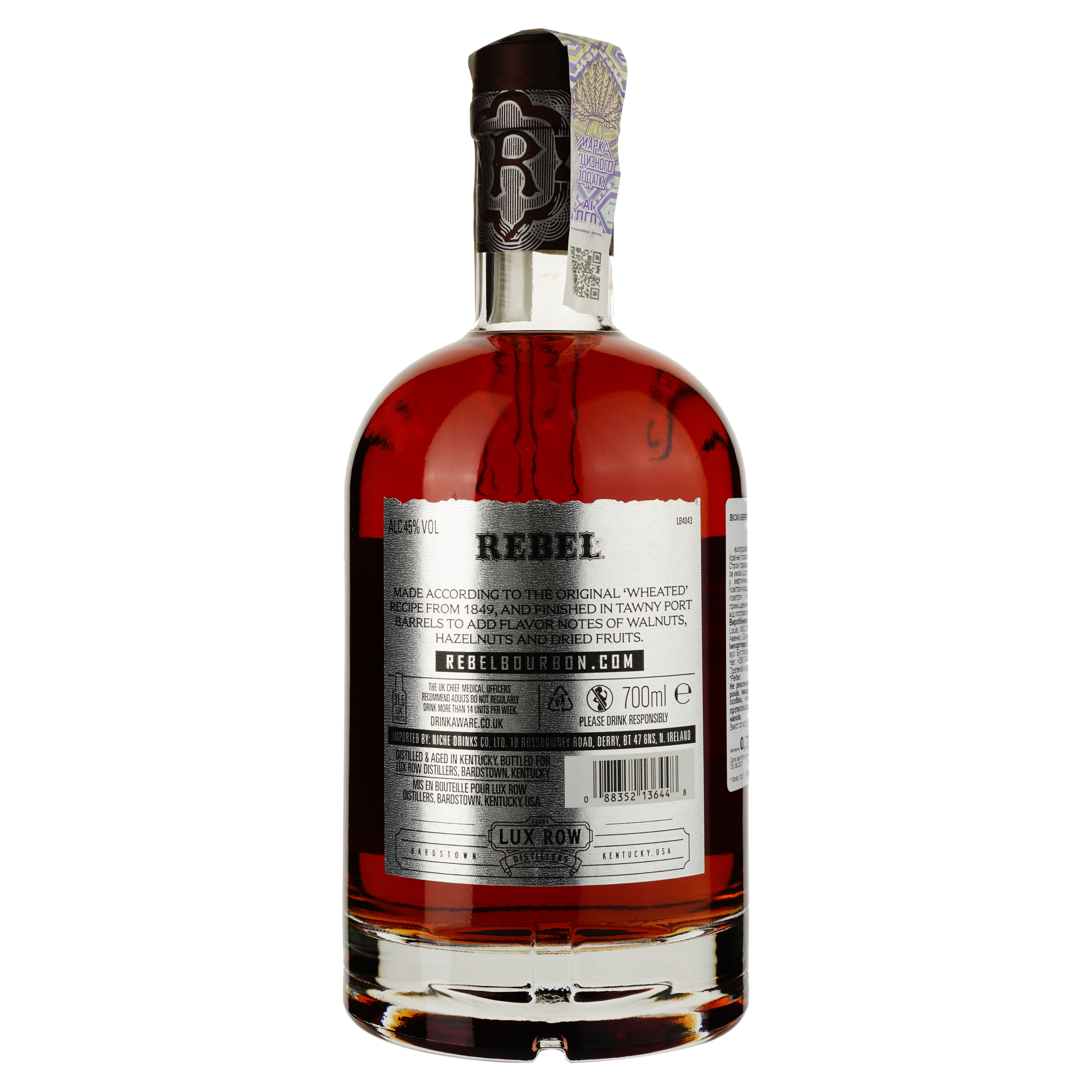 Виски Rebel Port Cask Finish Kentucky Straight Bourbon 45% 0.7 л - фото 2