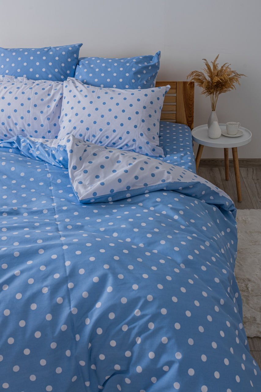 Комплект постільної білизни ТЕП Happy Sleep Light Blue Dots двоспальний блакитний з білим (2-03795_25071) - фото 4