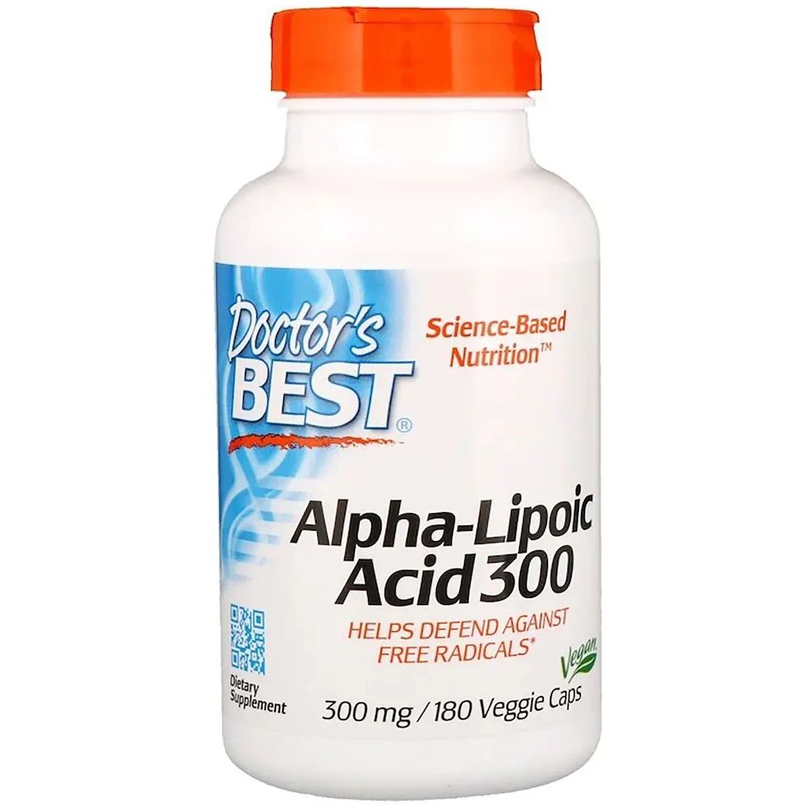 Альфа-ліпоєва кислота Doctor's Best Alpha-Lipoic Acid 300 мг 180 капсул - фото 1