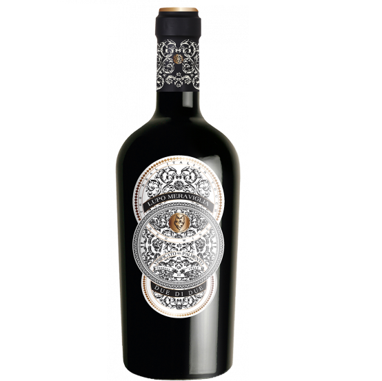 Вино Lupo Meraviglia TDue di Due Puglia IGT, червоне, напівсухе, 14%, 0,75 л - фото 1