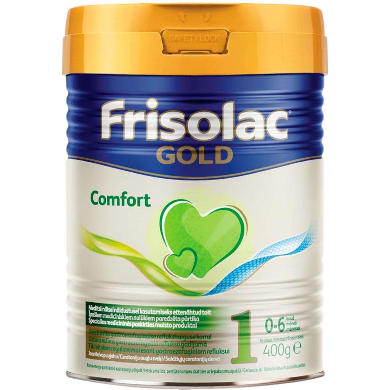 Дитяча суха молочна суміш Frisolac Gold Comfort 1 від народження 400 г - фото 1