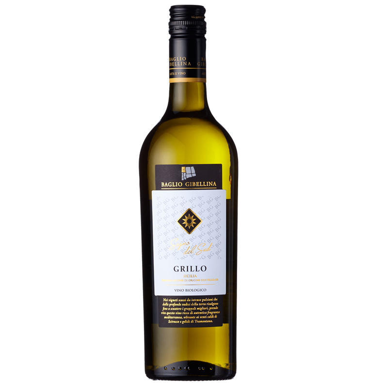 Вино Baglio Gibellina Grillo DOC Sicilia, белое, сухое, 12,5%, 0,75 л - фото 1