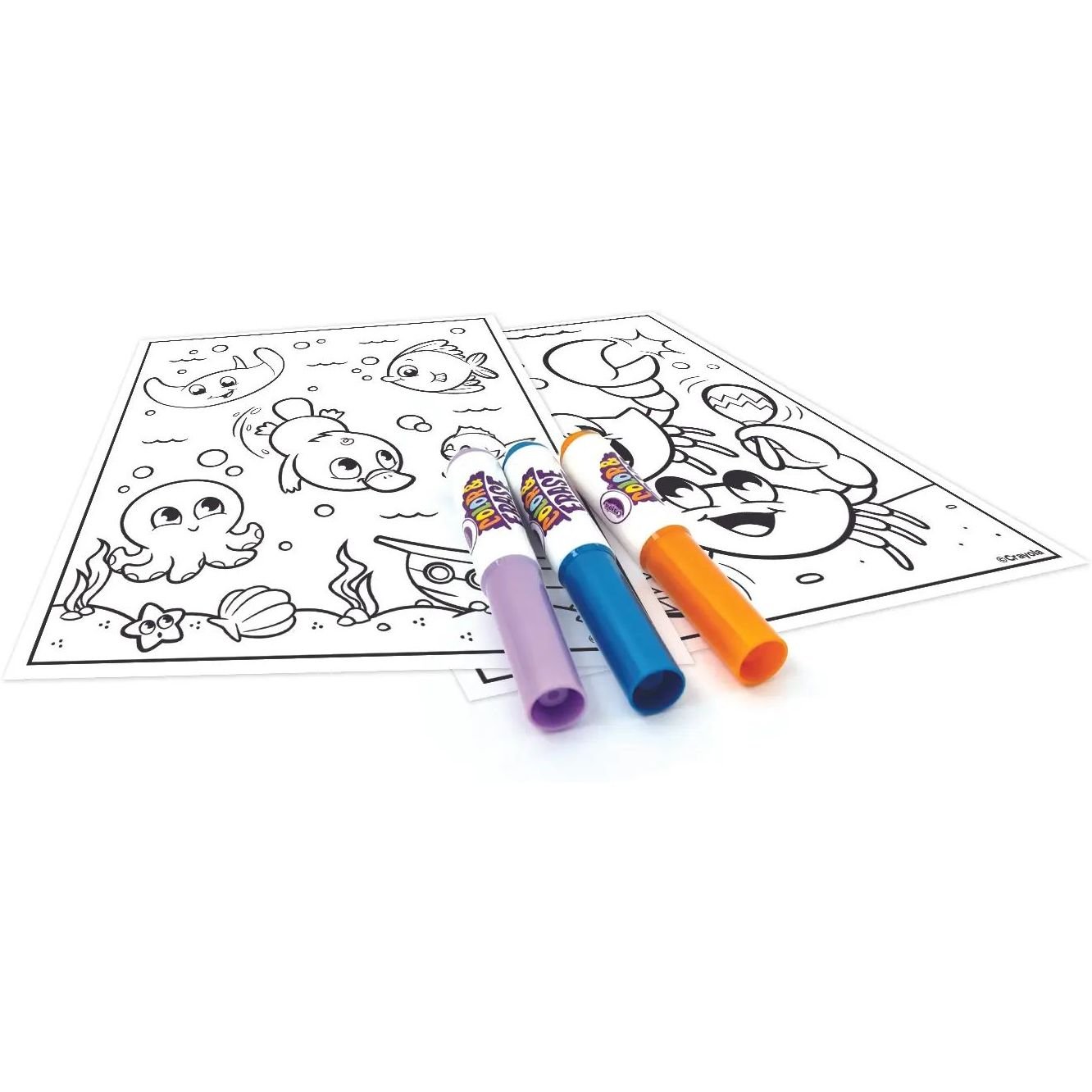 Раскраска многоразовая Crayola Mini Kids Море, 16 страниц (81-1499-1) - фото 3