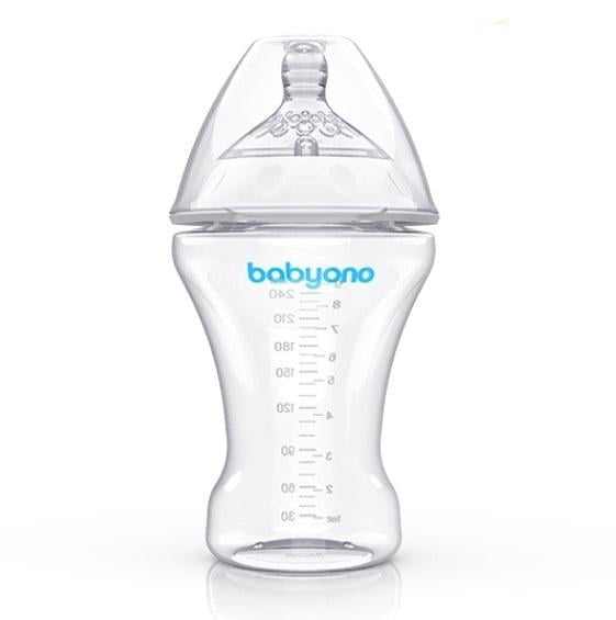 Бутылочка для кормления BabyOno Natural Nursing, медленный поток, 250 мл (1451) - фото 1