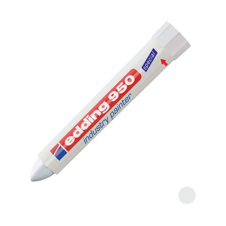 Маркер Edding Industry Paint конусоподібний 10 мм білий (e-950/11) - фото 2